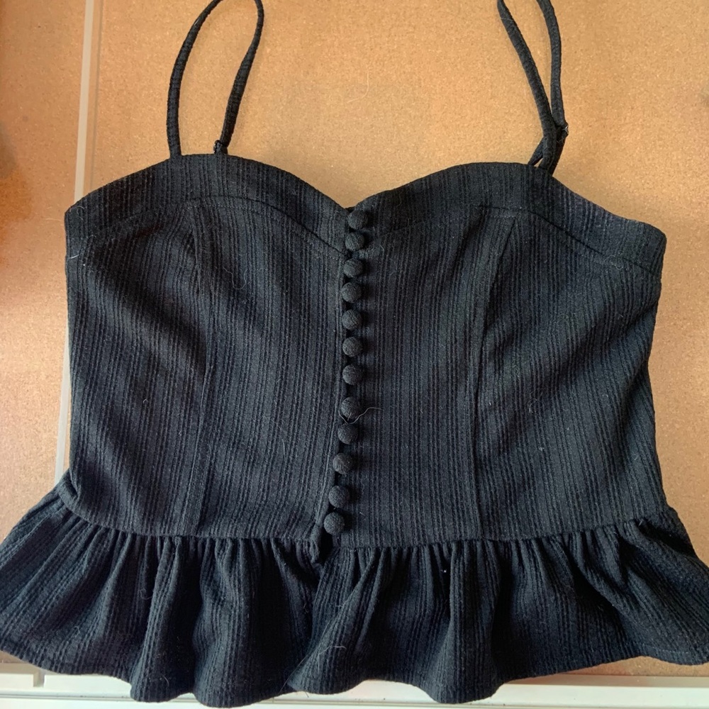 Forever 21 black cropped tank top